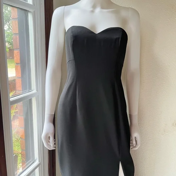 Vintage Alex Evenings sweetheart strapless dress with slit - Picture 8 of 14